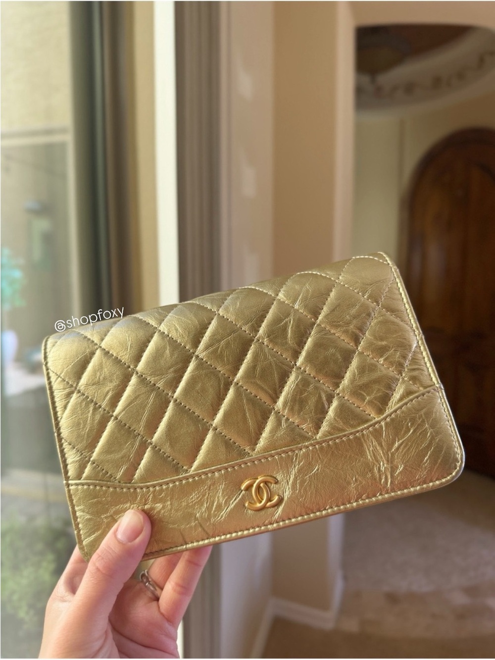Chanel Gabrielle WOC Quilted Aged Calfskin Crossbody